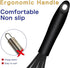 Dishwasher Safe Silicone Whisk, Sealed Waterproof Design Set of 3, Professional Kitchen Whisks for Cooking Non-Scratch, Silicone & Stainless Steel...