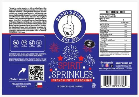 Randy's Rub Spirit Sprinkles 6 oz Shaker...