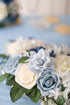 Ling's Moment Flowers 25pcs Fake Gardenia Blue Flowers Artificial Flowers with Stem, Fake Flowers for DIY Wedding Decorations Centerpieces Bouquet...