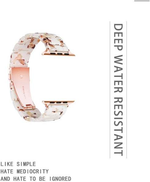 Light Apple Watch Band-Fashion Resin Apple Watch Series 8 Series 7 band, iWacth Bands, Apple Watch Bands for Women Compatible with Apple Watch Ser...