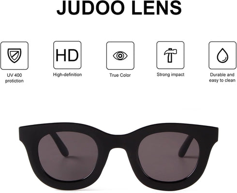 JUDOO Retro Round Sunglasses for Women Men Vintage Circle Frame Sunglasses UV400 Protection...