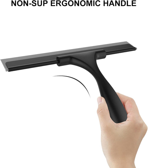 SetSail Squeegee for Shower Glass Door Stainless Steel Shower Squeegee for Glass Doors All-Purpose Window Squeegee for Tile Shower Walls, Sink, Mi...