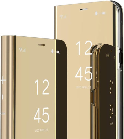 Compatible with Iphone 13 Pro Max Case Clear View Window Electroplate Plating Stand Scratchproof Full Body Protective Flip Folio Ultra Slim Cover ...