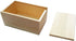 Wooden Unfinished Storage Box with Slide Top...