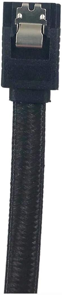 2-Pack 40” SATA III Straight Nylon Sleeved Cable with Locking Latch - Black (F03-40SLBK-2)...