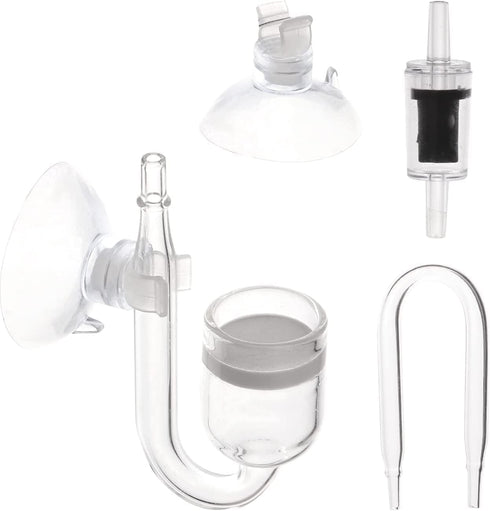 VAYINATO® Aquarium Air Pump Accessories, 5 Pcs - Nano Co2 Diffuser, U Bend Tube, Suction Cups Planted Aquarium Fish Tank by Petzlifeworld...