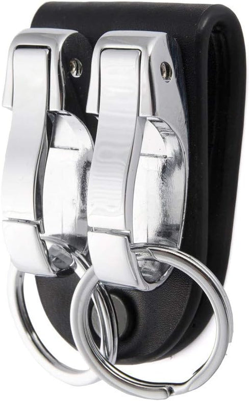 Leather Belt Loop Keychain with 2 Detachable Clips&Key Ring Belt Key Ring Holder Belt Key Chain...