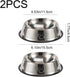 2 Pcs Cat Bowls Cat Feeding Bowls with Anti-skid Base Stainless Steel Puppy Dishes for Kittens Small Dogs Puppies Bunny...