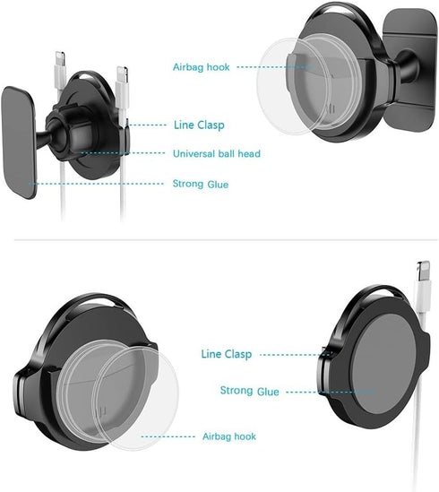 Socket Car Mount Car Grips Holder for Phone Stand 360 Rotation Dashboard Sticker Holder for Socket Mount Users on Car Dashboard Home Wall Office K...