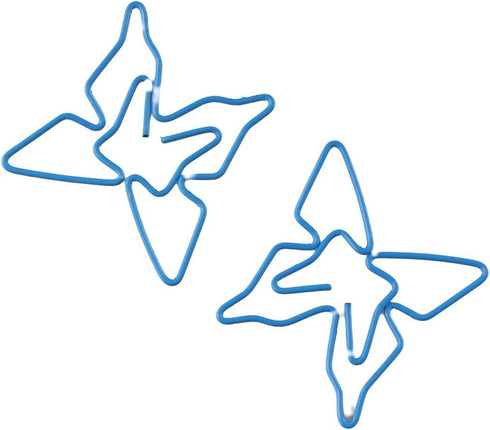 40 pcs Butterfly Shaped Paper Clips, Blue Butterfly Paperclips, for Office Supplies Wedding Invitations Crafts Photo...