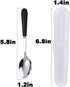 Grapefruit Spoons with Round Serrated Edges for Citrus Kiwi Dessert, Stainless Steel, Ceramic Handle, Storage Box (Black)...