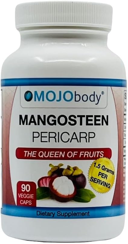 Freeze Dried Mangosteen Pericarp Capsules, 1.5 Grams per Serving, 90 Veggie Capsules per Bottle, Xanthone Rich...
