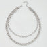 Dainty Layered Necklace Paperclip Choker Necklace Punk Cuban Link Chain Necklace Silver Curb Chain Necklace for Women...