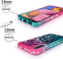 Silverback for Galaxy A11 Case, Moving Liquid Holographic Sparkle Glitter Case with Stand, Bling Diamond Rhinestone Ring Protective Girls Women Ca...