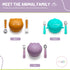 melii Silicone Bowl with Lid & Utensils – spoon and fork for Baby, Toddlers and Kids, BPA Free, Dishwasher & Microwave Safe (Cat)...