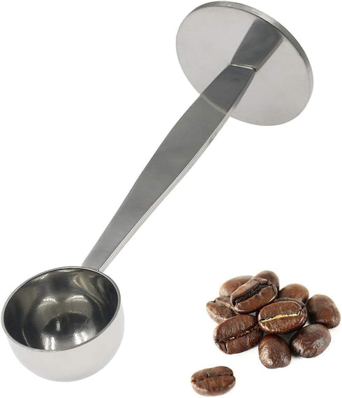 2-in-1 Coffee Scoop Stainless Steel Measuring and Tamping Coffee Spoon(15ml)-1pc...