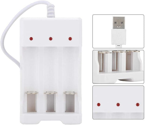 Portable Universal Rechargeable 3.6V Three Slots AA and AAA Battery Smart Charger......