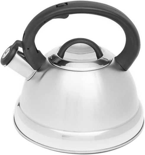 Home Basics Easy Grip 2.5 Lt Stainless Steel Tea Kettle, Silver...