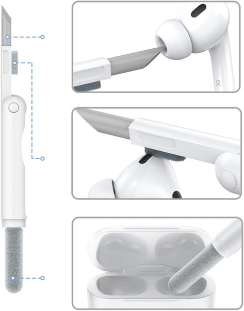 3 in 1 Compatible with Apple Airpods(2nd/1st Generation) Protective Funny Cute Case Cover with Cleaner Kit & Keychain (Mike)...