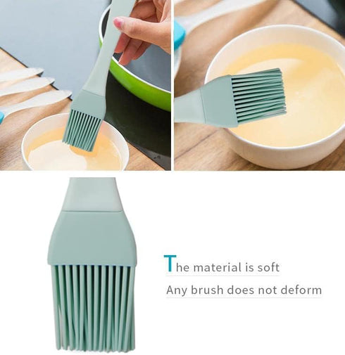 2 Pack - Silicone Pastry Brush Plastic Grip Bake Oil Non-stick Brushes for Basting, Baking, Cooking Food Brush...