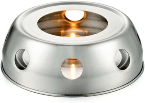 Round Base Stainless Steel Teapot Holder, Candle Heating Device Teapot Warmer Rack, Heater Heating Stove Rack...