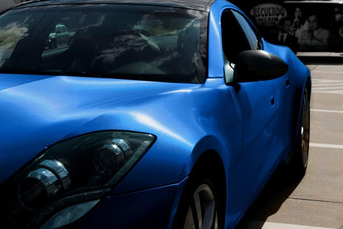 VViViD Metallic Blue Brushed Metal Vinyl Wrap Roll XPO Air Release Technology (1ft x 5ft)...