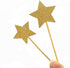 Hvogvok 72 pcs Cupcake Toppers, Twinkle Gold Star DIY Glitter Mini Birthday Cake Snack Decorations(Star)...