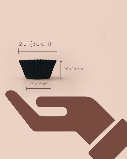400pcs Black Mini cupcake liners for baking, mini muffin liners for Mini Cupcake Pans,food grade,non stick,greaseproof for martin luther king jr d...