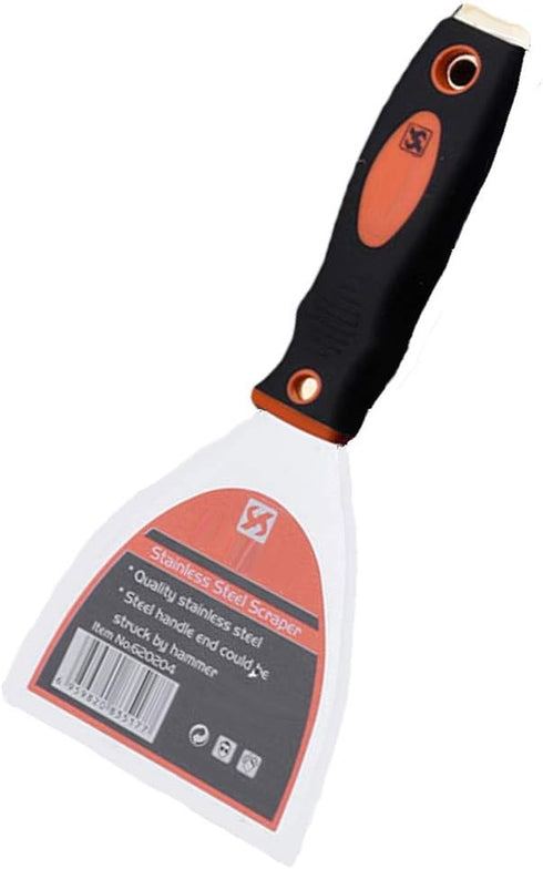 Edward Tools Harden 5" Stainless Steel Putty Knife - Heavy Duty Joint/Scraper Knife for Drywall - Paint Scraper - Rust-Proof Flexible Stainless St...