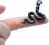 Snake Tiny Micro Figurines Hand Blown Glass Art Reptiles Animals Collectible Gift Home Décor (Black)...