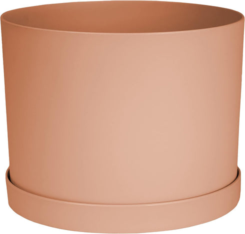 Bloem Mathers Planter w/Saucer Tray 6" Muted Terra Cotta...