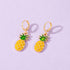Pineapple Earrings Necklace for Women Yellow Ruit Green Leaf Pineapple Earings Pendant Necklace Cute Fashion Dangle Necklace Jewellery Set...