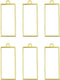ALLinONE Gold Plated Bezel Pendant Charm Blank Frame for DIY Resin Jewelry Making (Rectangle)...