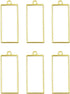 ALLinONE Gold Plated Bezel Pendant Charm Blank Frame for DIY Resin Jewelry Making (Rectangle)...