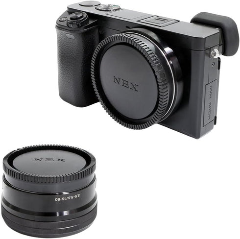 2 Pack Rear Lens Cap and Camera Body Cap Cover Kit for Sony A9 A7 A7II A7III A7IV A7S II III A7R II III A7RIV A7RV A7CR A7C II A7CII A6700 A6600 A...