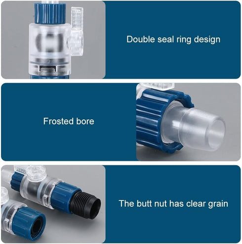 MiOYOOW Aquarium Hose Valve, Fish Tank Hose Connector Fishbowl Water Flow Control Valve with Quick Release Handle for Aquariums Fish Tanks...
