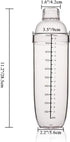 FEOOWV Plastic Cocktail Shaker,Drink Mixer Hand Shaker Cup with Scales,Transparent (33 oz / 1000cc)...