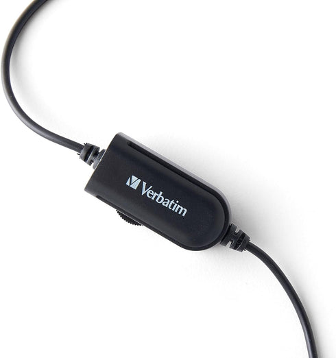 Verbatim Mono 3.5mm Headset with Microphone and in-Line Remote,Black...
