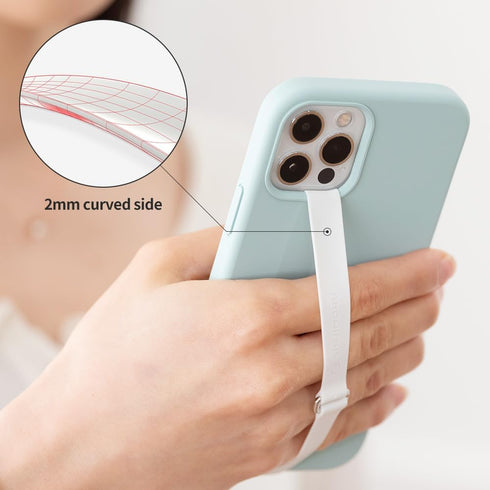 C-Shaped Clip Finger Phone Grip, Sinjimoru Silicone Cell Phone Strap for Phone Case with Clip as Phone Loop Holder for iPhone Case & Samsung Phone...