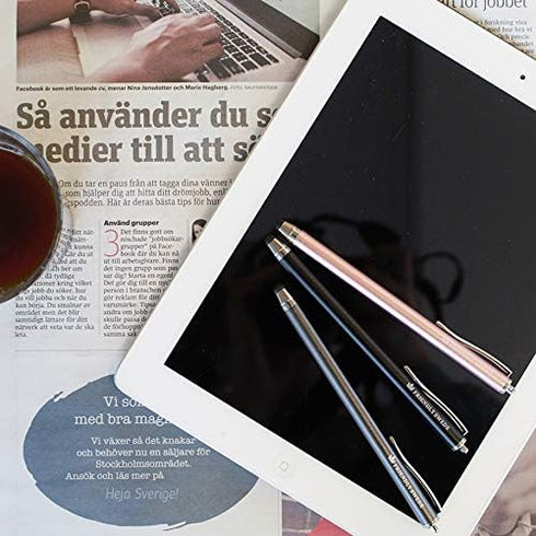 The Friendly Swede High Precision Stylus Pens for Touch Screens, 3pcs 5.5" Stylus Pen for iPad with Replaceable Thin-Tip, Incl. Replacement Tips, ...