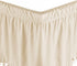 Legacy Decor Bed Skirt Dust Ruffle with Pom-Pom Fringe 100% Brushed Microfiber with 14” Drop Twin - Full Beige Color...