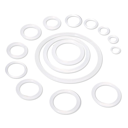 Litorange 580PCS Silicone 45A Universal Clear O-Ring Sealing Gasket Washer Seal Assortment Set (Better Than Rubber) for Plumbing,Automotive,Genera...