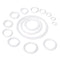 Litorange 580PCS Silicone 45A Universal Clear O-Ring Sealing Gasket Washer Seal Assortment Set (Better Than Rubber) for Plumbing,Automotive,Genera...