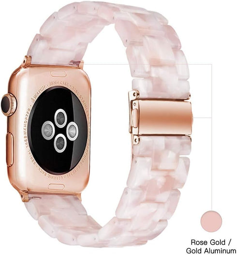 Light Apple Watch Band-Fashion Resin Apple Watch Series 10 Series 9 Series 8 band, iWacth Bands, Apple Watch Bands for Women, Compatible with Appl...