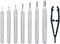 BESTNULE 8 Piece Punch Set, Punch Set, Roll Pin Punch Set, Punch Tools with 1 Metal Tweezers, Made of Solid Material Including Steel Punch and Twe...