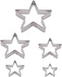 Star Cookie Cutters - Set of 5 Stainless Steel Stars - Five-Pointed Biscuit Molds for Fondant Cake & Cookies...