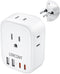 LENCENT Switzerland Travel Plug Adapter, Swiss Power Adaptor with 4 American Outlets, 4 USB Charger(2 USB C), Type J Plug Converter for US to Swit...