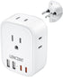 LENCENT Switzerland Travel Plug Adapter, Swiss Power Adaptor with 4 American Outlets, 4 USB Charger(2 USB C), Type J Plug Converter for US to Swit...
