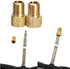 2Pcs Gold Presta Valve Adaptors, Convert Presta to Schrader Adapter for Bike, Inflate Tire Using Standard Pump or Air Compressor, One Size?Tires a...
