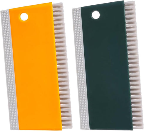 2 Pack Silicone Squeegees with Countertop Brush,Water Scraper,Squeegee Cleaning Brush for Pot Pan Dish Scraper,Windows,Mirrors,Bathroom Glass Show...